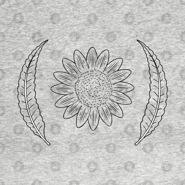 black flower leaves line art design by Artistic_st